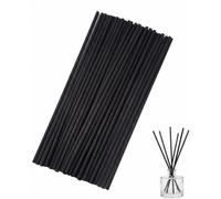 QEQSHQO 30 Varillas Ambientador Mikado 30cm Negro, Palitos Difusores de Fibra de Alta Absorción para Aceites Esenciales, Recambios para Difusor de Fragancia de Hogar
