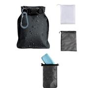 QEQSHQO Bolsa de Jabón Set 1 Negra + 2 Redes de Espuma Impermeable, Secado Rápido y Anti-fugas para Jabón Sólido: Viaje, Ducha, Gym.