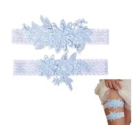 QEQSHQO Ligas de Novia Azules, Paquete de 2 para Boda | Accesorio "Algo Azul" Elegante y Cómodo para el Gran Día | Ideal como Regalo para Futura Novia o Despedida de Soltera