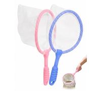 QEQSHQO Red de Pesca para Niños y Cazamariposas, Set de 2 (Rosa y Azul), Redes para Atrapar Insectos y Mariposas, Juguete Resistente de Exterior para Playa, Jardín y Atrapa Bichos