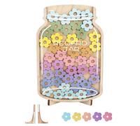 QEQSHQO Tabla de Recompensas para Niños, Tarro de Premios 1 Set con 45 Fichas de Flores. Sistema de Motivación Visual Fomenta Buen Comportamiento, Tareas, Hábitos y Potty Training.