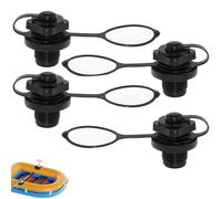 QEQSHQO Tapones de Válvula de Aire, Negros, Paquete de 4, para Bañera de Hidromasaje | Repuesto Esencial de Cierre Hermético y Sello Duradero para SPA y Jacuzzi