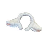 QERPON Diadema de cordero suave con forma de animal, orejas de felpa, aro para lavar la cara, diademas de animales, disfraz de dibujos animados