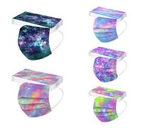 Qersh 50 Piezas Mascarillas Niños 3 Capas PatróN De Dibujos 4-12 años Nuevas mascarillas en 2021, Amigables con la Piel, Cómodas, Transpirables (D01, Multicolor)