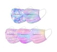 Qersh 50 Piezas Mascarillas Niños 3 Capas PatróN De Dibujos 4-12 años Nuevas mascarillas en 2021, Amigables con la Piel, Cómodas, Transpirables (A01, Multicolor)