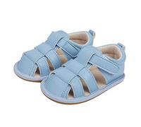 Qersh Bebé Suela Blanda Sandalias Antideslizante Verano Zapatos Niños Niños Chicas Zapatos solteros Primero Zapatos Walkers Verano Pequeño Hollow out Flat Sandals Zapatillas De Niño (B, 19)