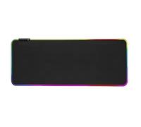 Qerwsdty 1 Alfombrilla de Ratón Grande para Juegos con Modos de Luz, Control Táctil, Alfombrilla para Teclado de Computadora Suave Extendida, Base de Goma Antideslizante