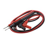 Qerwsdty 1000V Conector banana punta desmontable multímetro sonda cable de prueba negro rojo rojo par