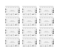 Qerwsdty 12 Piezas de Calibrador de Plástico para Guitarra, Herramienta de Medición de Tarjetas para Acordes