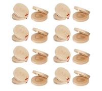 Qerwsdty 16 Piezas Castañuelas Instrumento Musical de Castañuelas Instrumento Musical de Madera Instrumento de Percusión para Niños Adultos