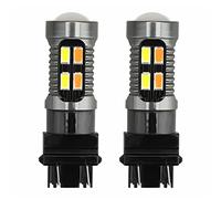Qerwsdty 2 Bombillas LED de Doble Color T25 3157 P27-7W 5630 20SMD Canbus Freno de Coche LáMpara de Marcha AtráS SeñAl de áMbar B