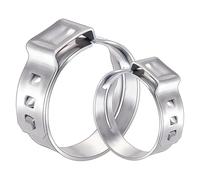 Qerwsdty 35 Abrazaderas PEX de 3/4 de Pulgada, Anillo de Engarce Pex de Acero Inoxidable, Abrazadera de Manguera de una Sola Oreja para Conexiones de Accesorios de Tubería Pex