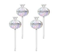 Qerwsdty 4 bulbos de riego de plantas, bolas de riego de cristal, macetas autorizadas para plantas de interior y exterior, 4 unidades, duraderas, fáciles de usar