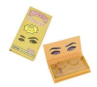 Qerwsdty 5 unidades de embalaje de pestañas caja vacía para pestañas con bandeja transparente caja rectangular para pestañas caja de pestañas embalaje amarillo