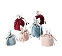 Qerwsdty 6 bolsas de caramelo, con orejas de conejo de , bolsas de regalo de , bolsa de regalo de , bolso de conejo de algodón