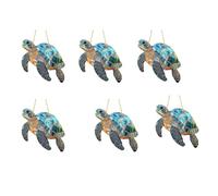 Qerwsdty 6 Piezas de Atrapasoles de Tortuga de la Suerte para Colgar en la Ventana. Atrapasueños de Tortuga para Colgar en la Ventana de Interior y Exterior.