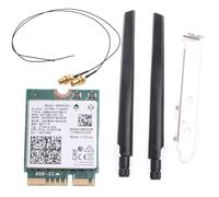 Qerwsdty 9560NGW Kit de Escritorio Inalámbrico de Banda Dual de 2,4 G/5 GHz 802.11AC M.2 CNVI Tarjeta WiFi Antena Conjunto Compatible con BT 5.0