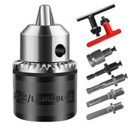 Qerwsdty Adaptador de portabrocas de 3 a 16 mm, 1/2-20 UNF, para atornillador de , taladro, martillo perforador, llave portabrocas de 16 mm