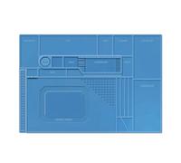 Qerwsdty Almohadilla de Silicona Magnética para Reparación de Placa Base de Computadoras y Dispositivos Móviles con Tapete de Reparación para Posicionamiento de Tornillos Azul