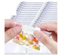 Qerwsdty Bolsas Dispensadoras de Pastillas en Miniatura, Bolsa de Viaje Portátil para Joyas, Deslizante, Autosellante, Organizador de Almacenamiento Impermeable