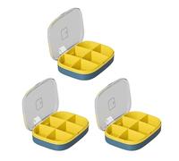 Qerwsdty Caja de almacenamiento para píldoras diabéticos, compartimento semanal para tabletas de medicamentos, 7 pastillas -C