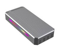 Qerwsdty Caja de Disco Duro USB4 M2 Nvme Lector de Unidad de Estado SóLido 40G 4 Caja de Disco Duro MóVil con Luz RGB