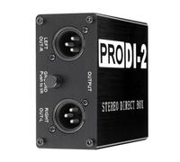 Qerwsdty Caja Directa EstéReo Pasiva Prodi-2, Caja DI De Audio, Caja De InyeccióN Directa, Convertidor De Audio De 2 Canales DI para Bajo Y Guitarra De Bajo Ruido