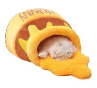 Qerwsdty Cama para Gatos, Suministros para Mascotas, Temporadas, Universal, Alfombrilla de Felpa, CojíN para Gatos, Cesta con Forma Tarro Miel, Producto para Mascotas para Gatos PequeñOs