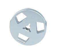 Qerwsdty Carrete de Recogida de 2,5 Pulgadas, Carrete de Recogida de Audio de Metal de Carrete Abierto, 3 Orificios Resistentes Al Viento, Carrete de Cinta Vacío de 2,5 Pulgadas, A