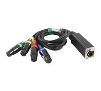 Qerwsdty Conexión de Estudio y Escenario de Red Múltiple XLR de 4 Canales y 3, Cable XLR Macho y Hembra Audio de Escenario RJ45 (NE8F-S4F)