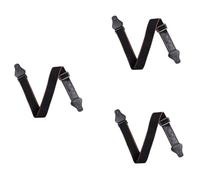 Qerwsdty Correa de guitarra de algodón, correa popular para guitarra, multifunción, color negro