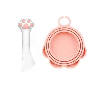 Qerwsdty Cuchara Multifuncional para Mascotas, Cuchara para Mezclar Alimentos con Sello de Silicona para Almacenar Alimentos para Mascotas