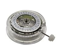 Qerwsdty DG3804-3 Movimiento 2813 Cuatro-Aguja 3 Reloj Calendario Automático Mecánico Reemplazo GMT2813, plata