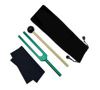 Qerwsdty Diapasón de 528 Hz, diapasones para la curación de chakras, terapia de sonido, mantiene el cuerpo, la mente y el alma en armonía, duradero, fácil de instalar y fácil de usar, verde