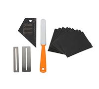 Qerwsdty Diapasón para guitarra Luthier Tool Guitar Fret Crowning File, regla de nivelación y papel de lija