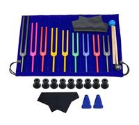 Qerwsdty Dipasones de AleacióN de Aluminio de Colores, Diapasones para Terapia, Terapia de Voz con Base de PañO de Limpieza