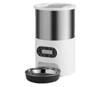 Qerwsdty Dispensador Automático Comida para Gatos 3 L, Comedero Inteligente para Perros y Gatos, Individuales Acero Inoxidable, Alimentación para Mascotas con Alimentos Secos