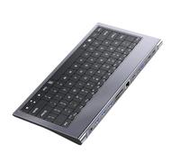 Qerwsdty Estación de Acoplamiento USB C con Teclado 11 en 1 con PD de 100 W, 4K, VGA, Ethernet, Lector de Tarjetas, USB 3.0, Concentrador USB C Auxiliar para Computadora Portátil