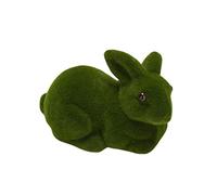 Qerwsdty Estatua de conejo de oriental para césped artificial, figuras de animales flocadas, ornamento para decoración de patio de jardín