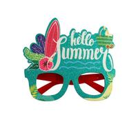 Qerwsdty Gafas Hawaianas de Verano Decoraciones para Fiestas Temáticas Tropicales de Gafas de Fotos de Árbol de,F