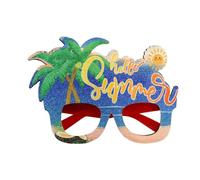 Qerwsdty Gafas Hawaianas de Verano Decoraciones para Fiestas Temáticas Tropicales de Gafas de Fotos de Árbol de,G