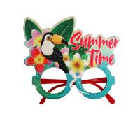 Qerwsdty Gafas Hawaianas de Verano Decoraciones para Fiestas Temáticas Tropicales de Gafas de Fotos de Árbol de,H