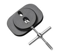 Qerwsdty Herramienta para Quitar Pasadores, Carrete de Pesca de Aluminio, Removedor de Pasadores, Herramienta de Pesca Ligera para Mantenimiento de Baitcasting, Color Negro