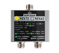 Qerwsdty Hf Walkie Talkie Ham VHF UHF Tri-Band Amateur Combinador de Antena de Radio Bidireccional Mx72 60-100W Antena Lineal Duplexer