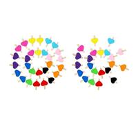 Qerwsdty I Heart Love Ropa de Madera Papel FotográFico Clavija Mini Pinza para Ropa Clips para Postales DecoracióN de Bodas en el Hogar PapeleríA