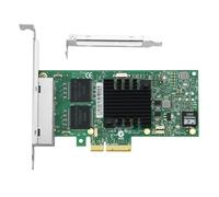 Qerwsdty I350-T4V2 Tarjeta de Red Ethernet Gigabit Pci-e X4 de 4 Puertos Servidor Quad Rj45 Nic Interno 1000mbps para Computadora de Escritorio