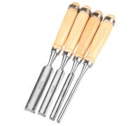 Qerwsdty Juego de 4 Cinceles de Madera, Juego de Cinceles Redondos y Curvos, Borde Semicircular de Acero -V de 6 mm/12 mm/18 mm/24 mm para Manualidades de Bricolaje