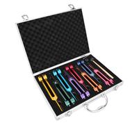 Qerwsdty Juego de diapasones de chakra, diapasones para curación, terapia de sonido, mantiene el cuerpo duradero y fácil de usar