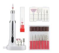 Qerwsdty Juego de Taladro Eléctrico para Uñas, Afilador de Equipos de Reparación de Uñas, Herramienta Profesional para Pulir Uñas, Removedor de Uñas, Amoladora de Uñas