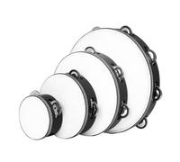 Qerwsdty Juego Tambor de Mano para Adultos 4 Piezas,Juego de Tambor de Campana Mano de Doble Hilera,Tambor de Madera de 4 Pulgadas, 6 Pulgadas, 8 Pulgadas, Tambor de Mano de 10 Pulgadas